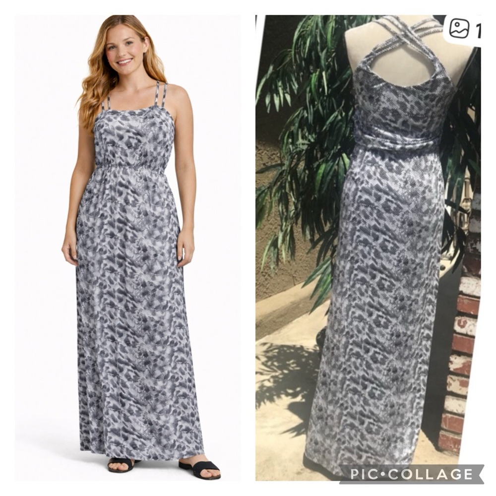 Black and White Sleeveless Spaghetti Strap Maxi Sundress